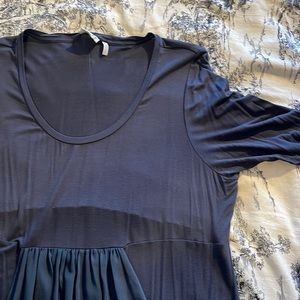 LOGO by Lori Goldstein Chiffon and Knit Dress